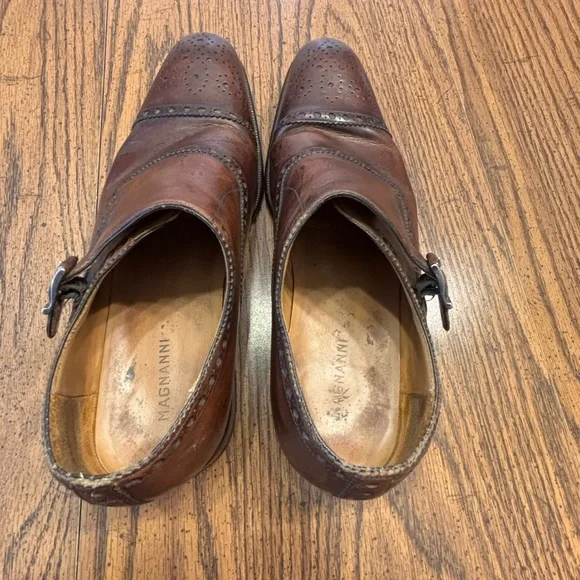 Men’s Magnanni monk strap dress shoes size 8 - Picture 4 of 8